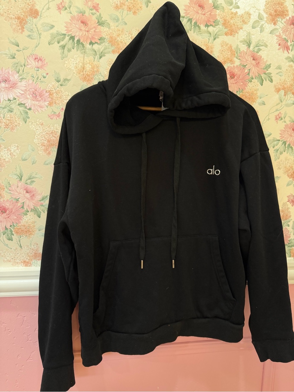 Alo  Black Hoodie Sweatshirt